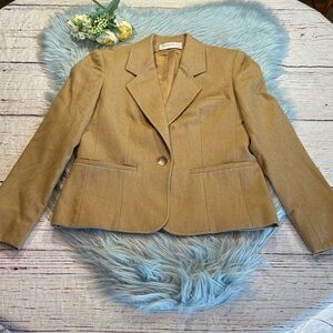 Evan-Picone Workers Union Wool Blend Blazer Jacket sz 4